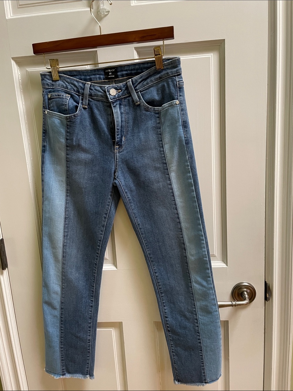 Just Black Two Tone Denim Jeans Size 27 Waist
